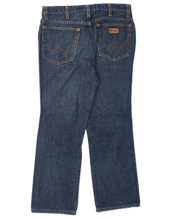 Wrangler Masculino Alaska Straight Jeans W33 L27 Azul Algodão