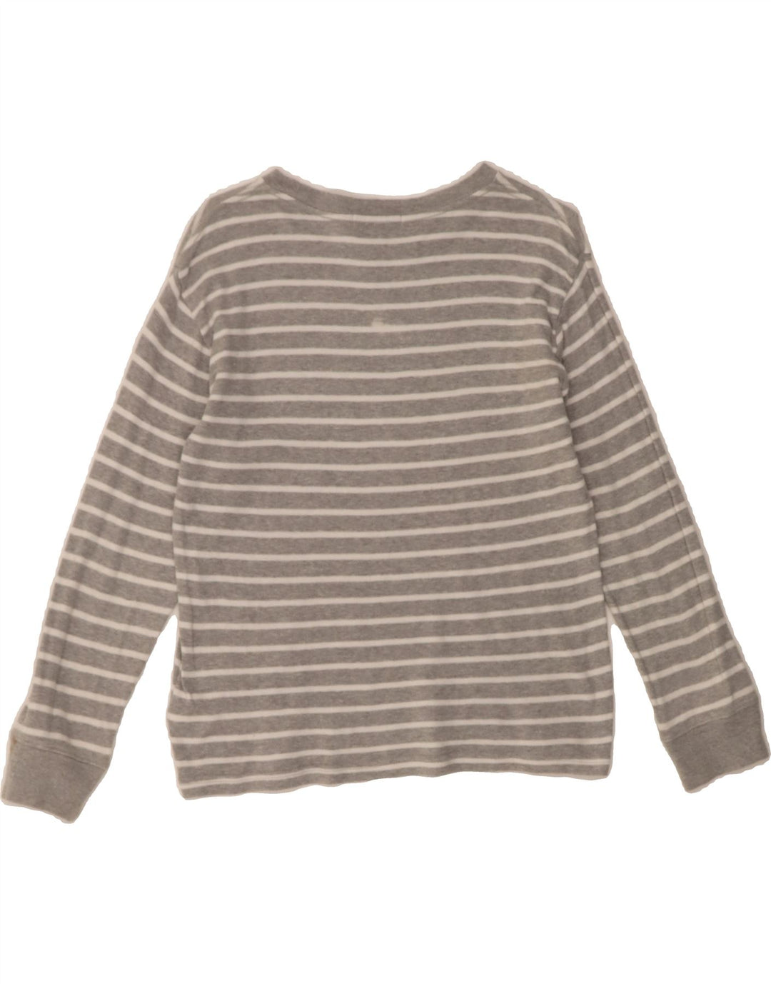 POLO RALPH LAUREN Girls Top Long Sleeve 7-8 Years Small Grey Striped Vintage Polo Ralph Lauren and Second-Hand Polo Ralph Lauren from Messina Hembry 
