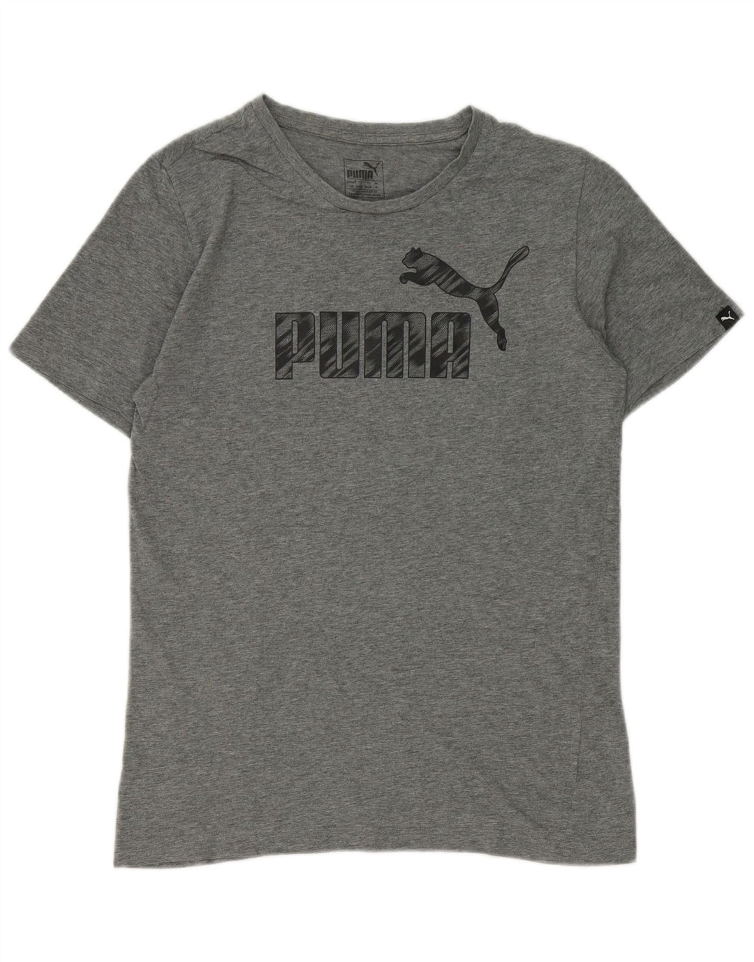 Puma Camiseta Masculina Graphic Top Pequeno Cinza