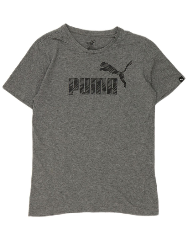 Puma Mens Graphic T-Shirt Top Small Grey