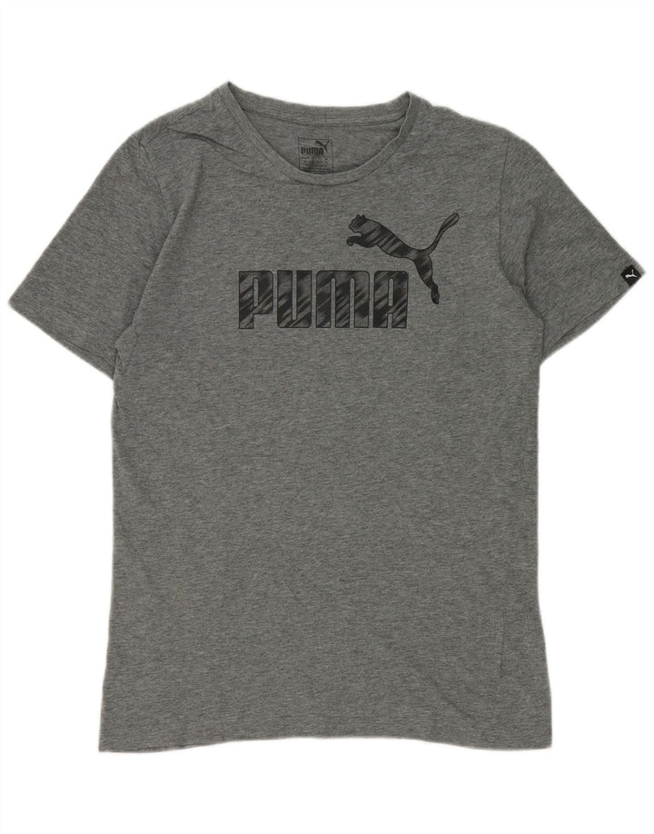 Puma Camiseta Masculina Graphic Top Pequeno Cinza