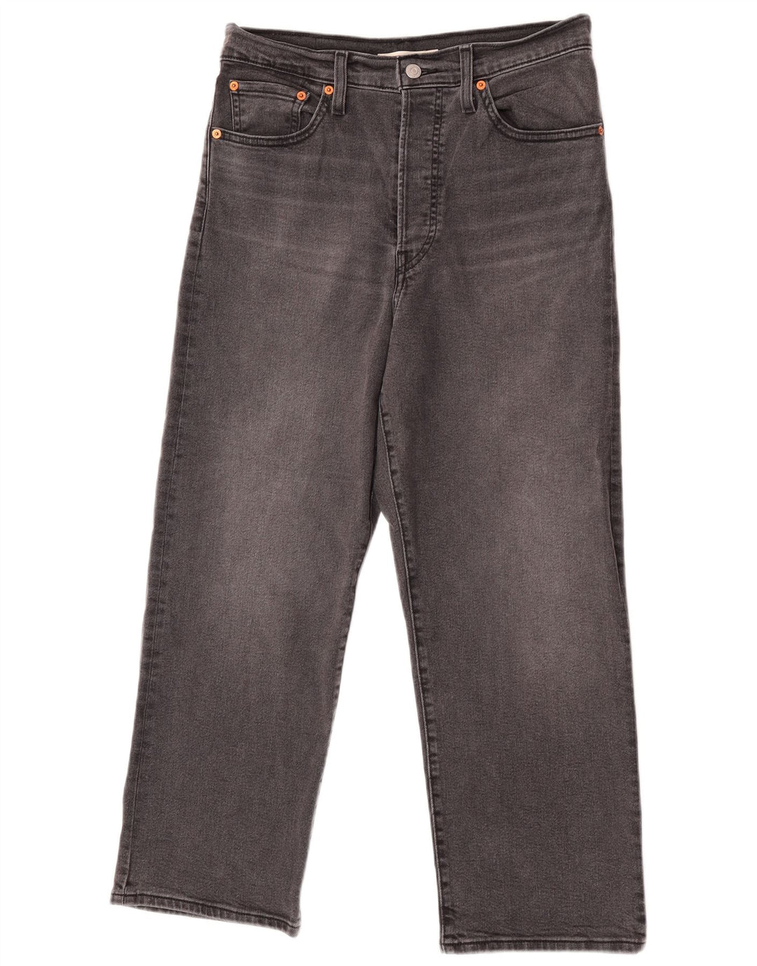 Calça jeans reta masculina Levi's W30 L27 algodão cinza