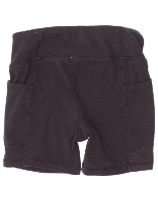 Shorts esportivos femininos Reebok 4-5 anos XS preto poliéster