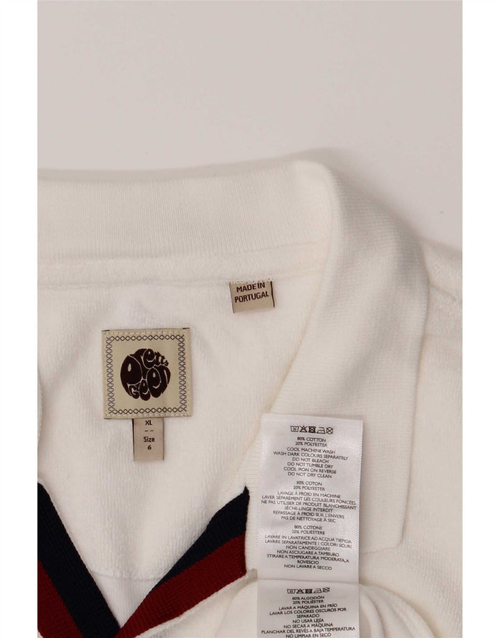 Camisa polo masculina Pretty Green XL algodão branco