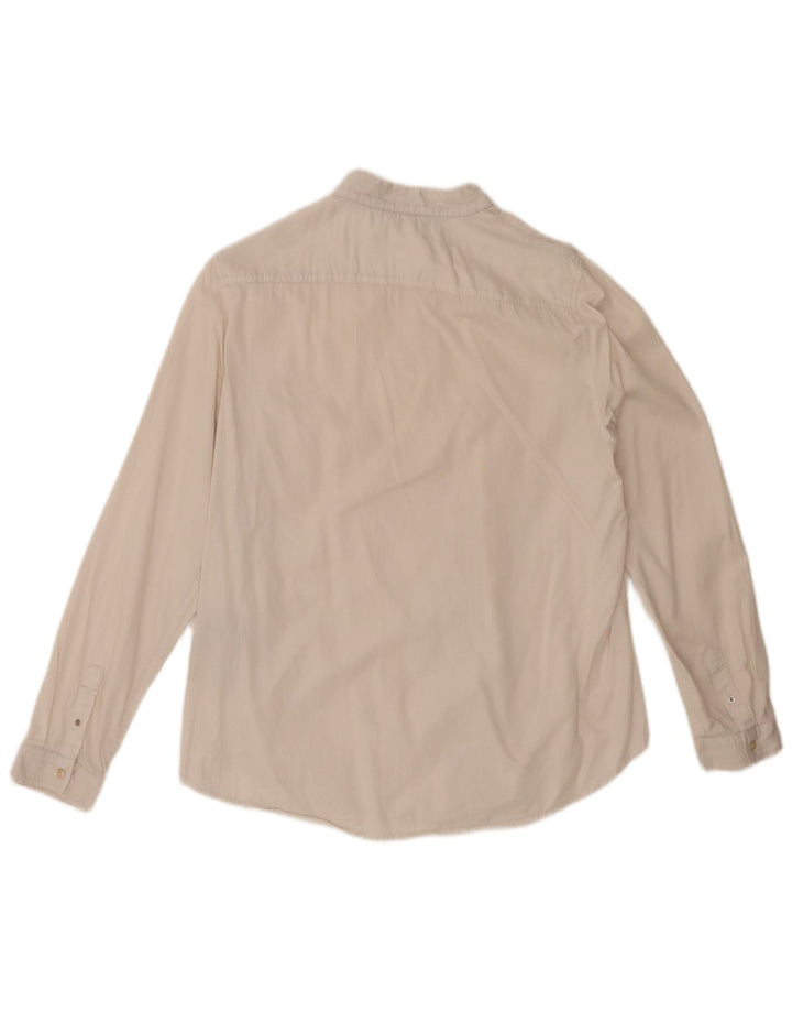 Camisa feminina MASSIMO DUTTI EU 40 médio algodão branco