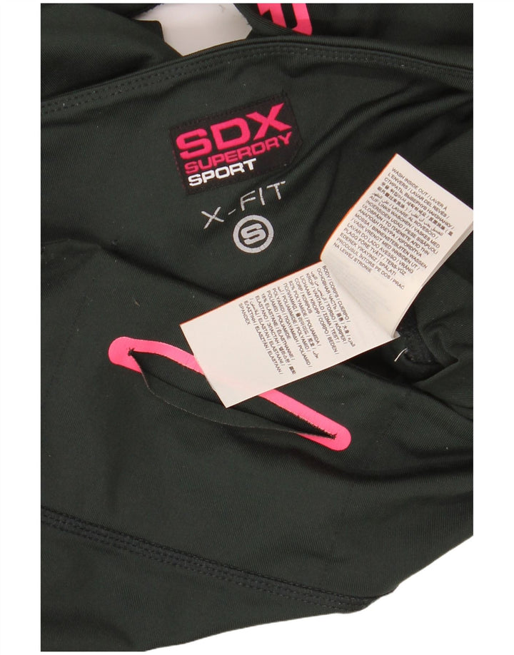 Leggings gráficas femininas SUPERDRY UK 10 pequenas poliamida verde