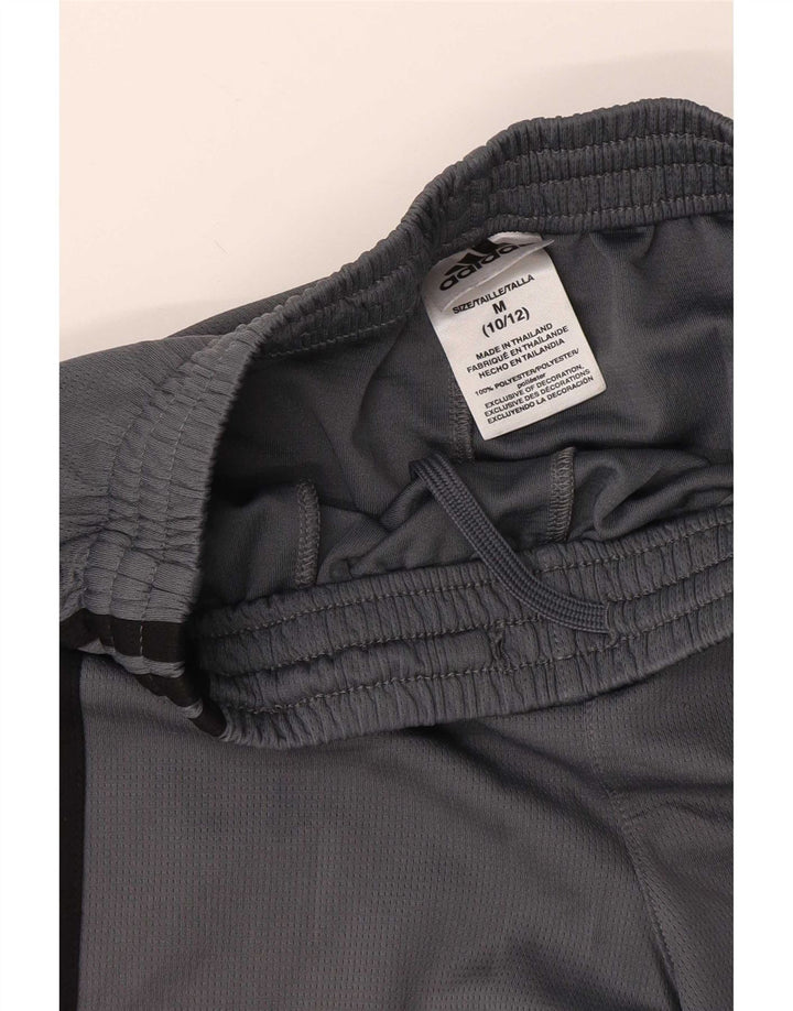 Shorts esportivos masculinos Adidas 10-11 anos cinza médio poliéster