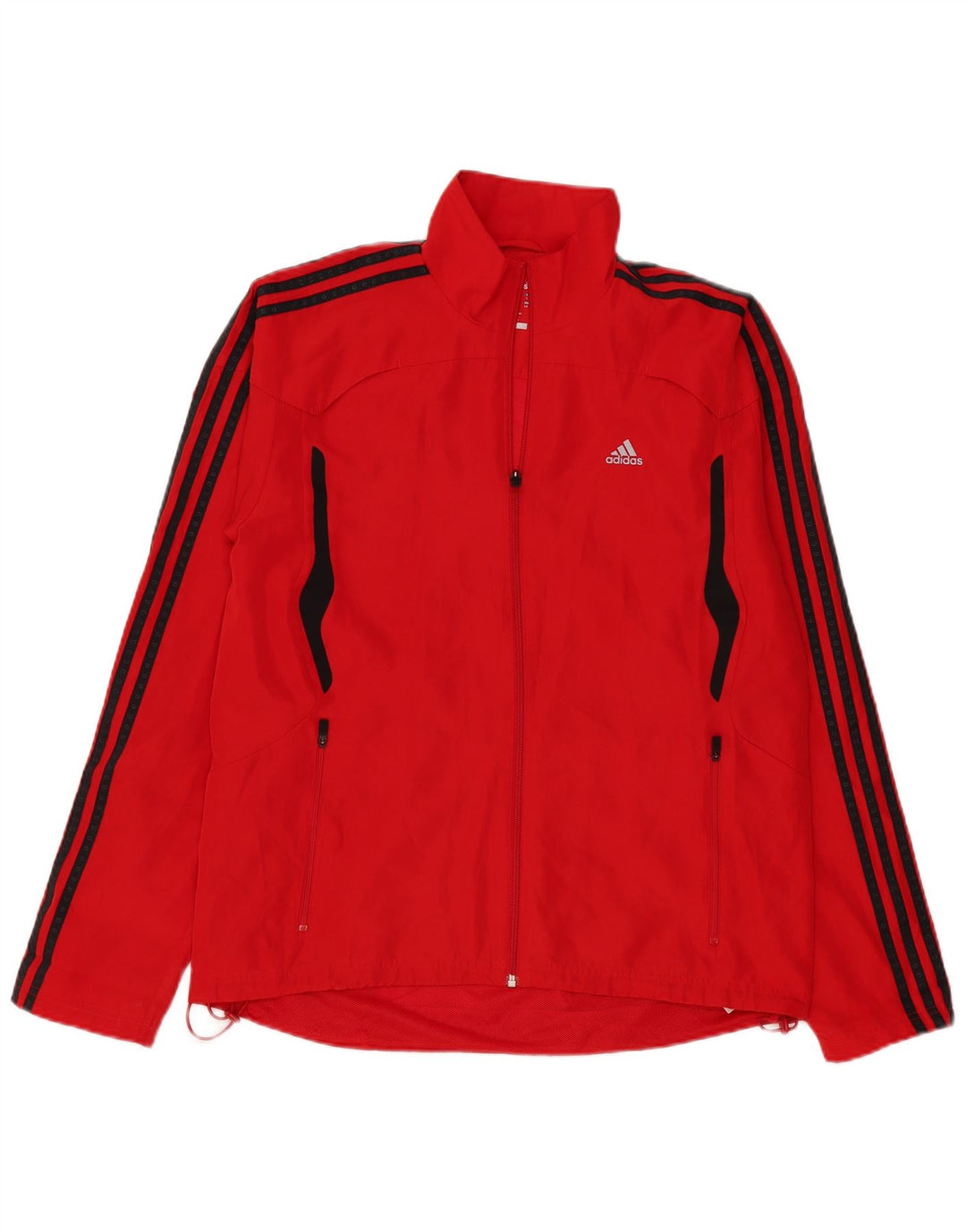 Adidas Mens Climacool Rain Jacket UK 40 Grande Poliéster Colorblock Vermelho