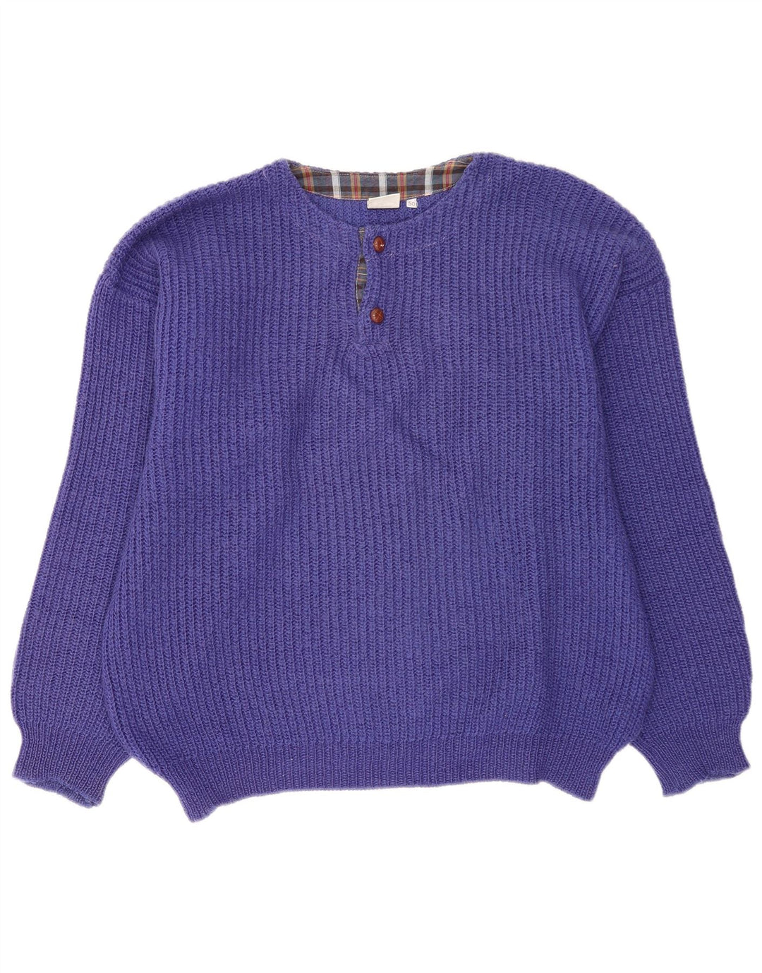 Piu Verona Suéter masculino oversized com gola redonda IT 50 médio roxo