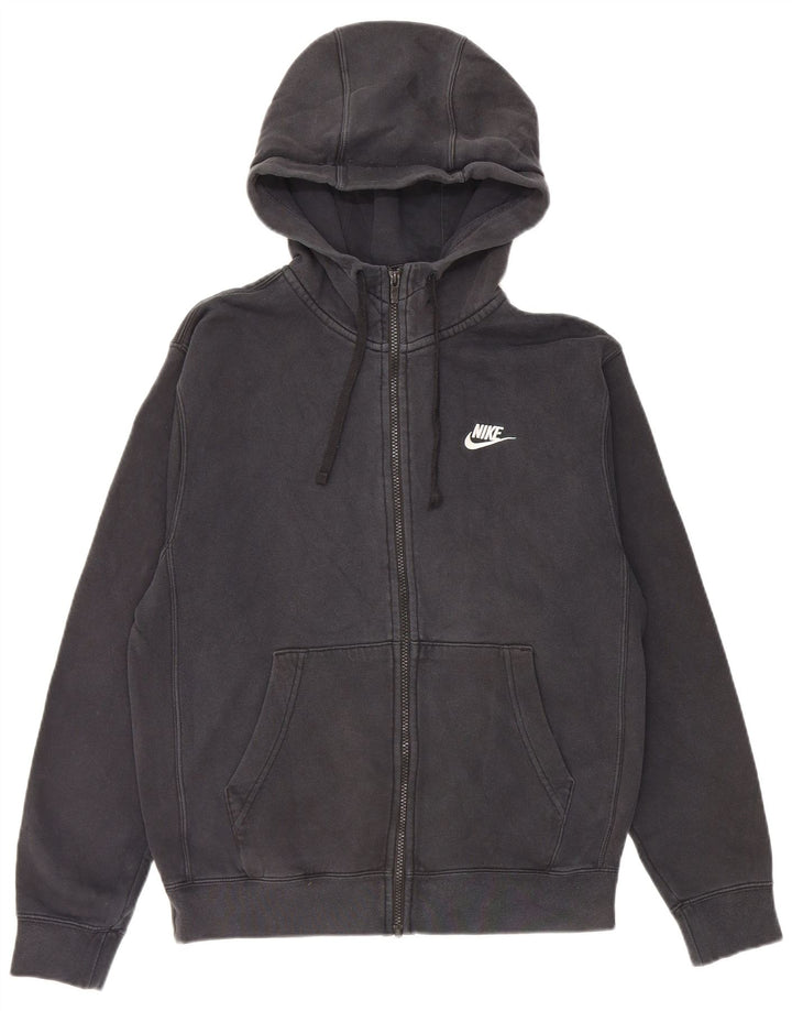 Suéter Nike Masculino Zip com Capuz Pequeno Algodão Preto