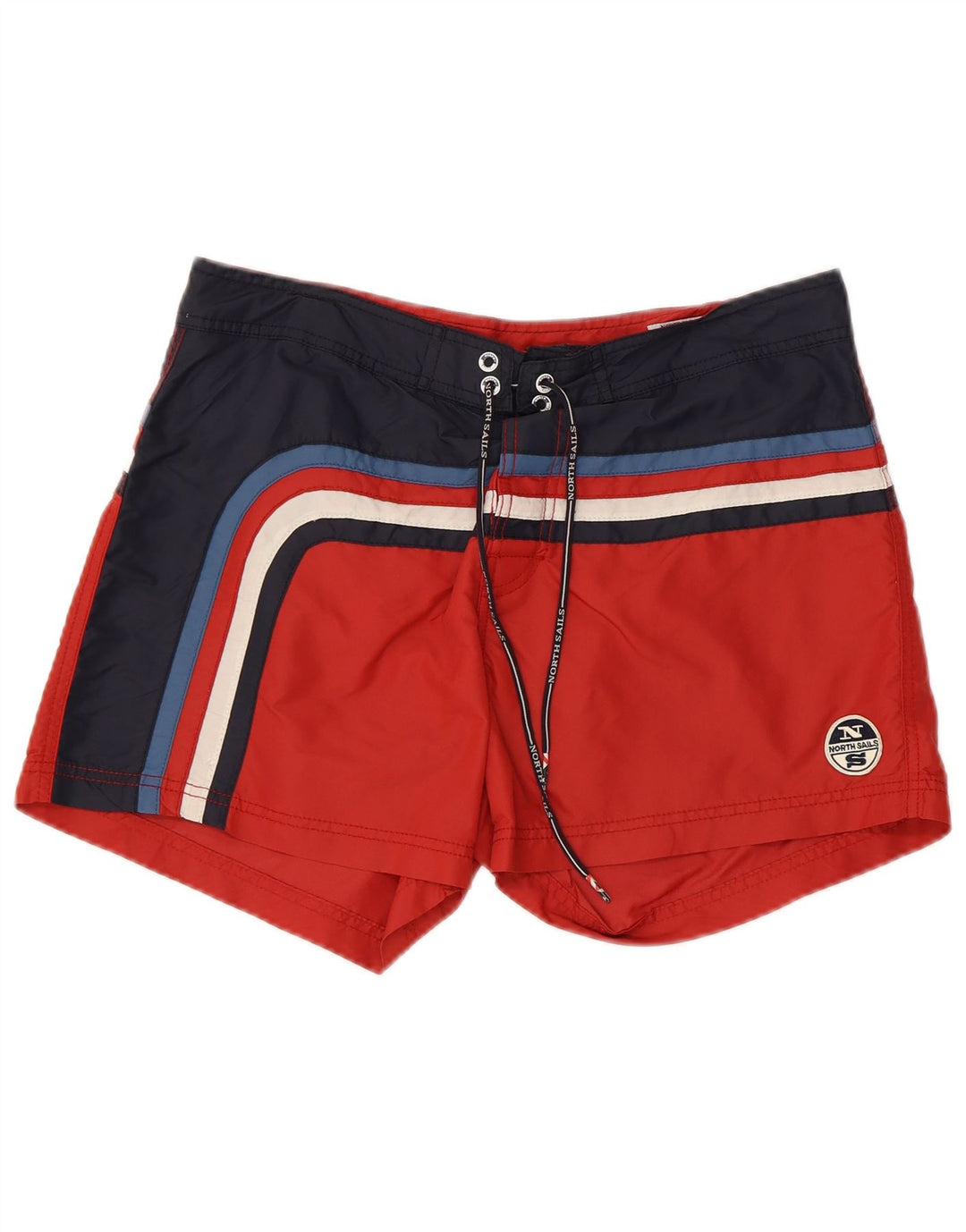 Shorts de natação masculino North Sails gráfico médio vermelho colorblock poliamida