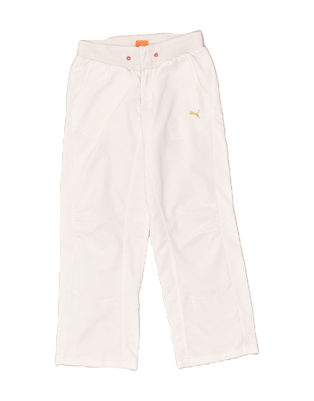 PUMA Womens Tracksuit Trousers UK 12 Medium White | Vintage Puma | Thrift | Second-Hand Puma | Used Clothing | Messina Hembry 