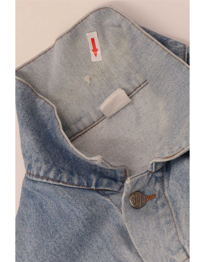 Jaqueta jeans masculina vintage UK 40 grande azul