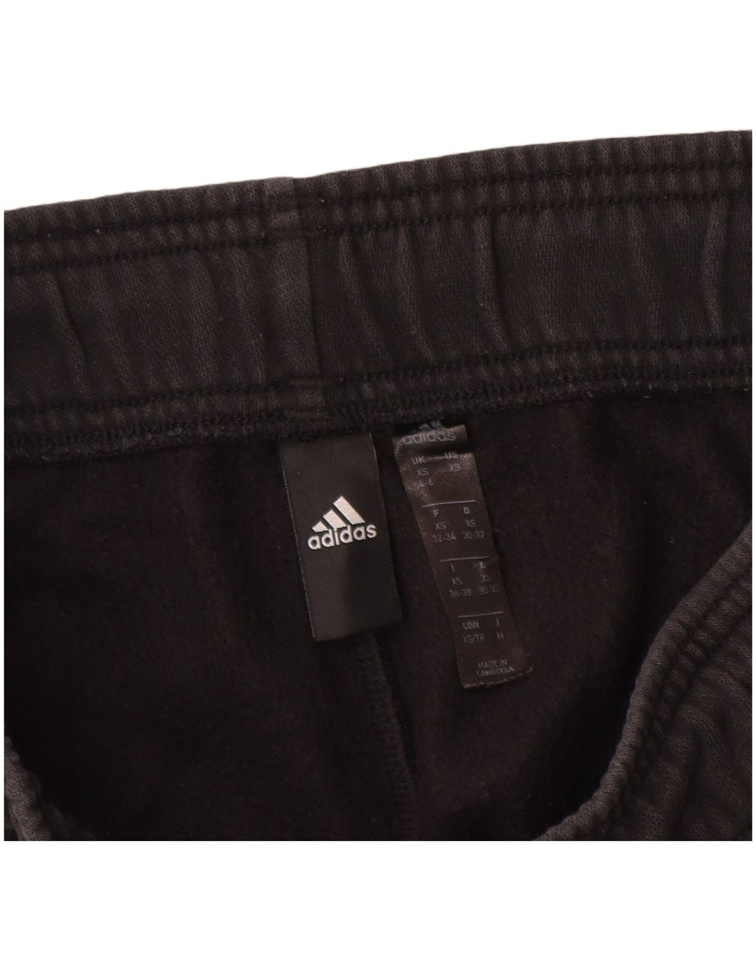 Calças de treino femininas ADIDAS UK 4/6 XS algodão preto