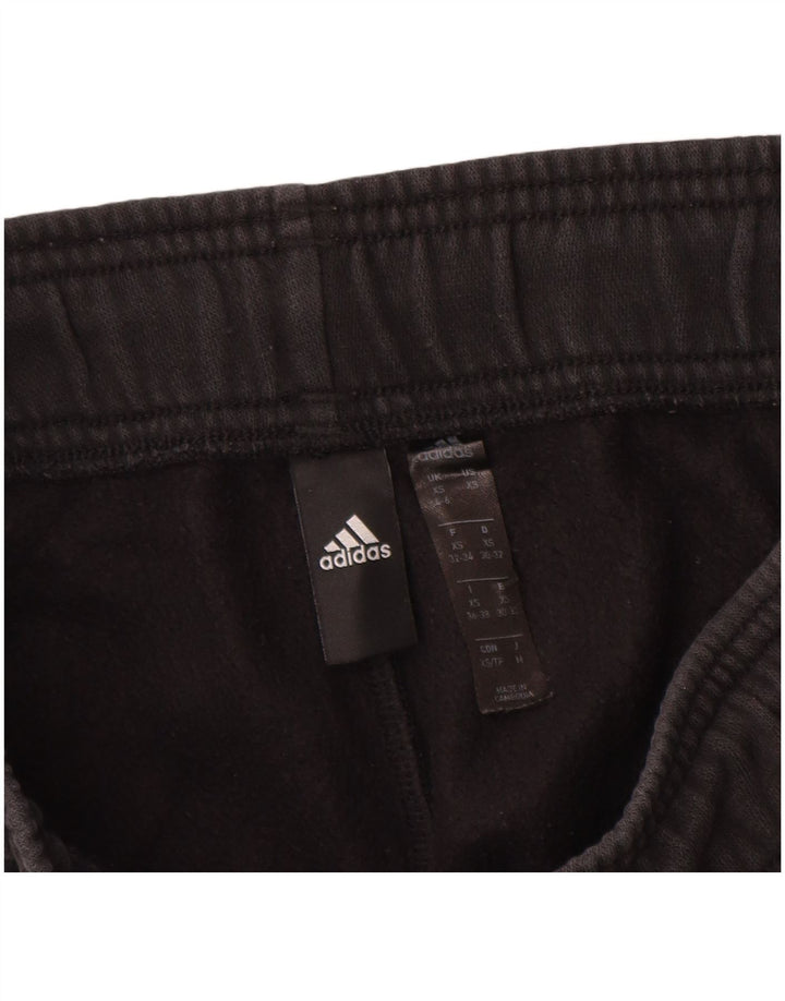 Calças de treino femininas ADIDAS UK 4/6 XS algodão preto
