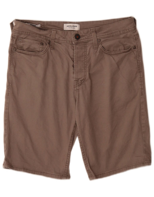 Shorts casuais masculinos Jack & Jones pequenos W29 algodão cinza