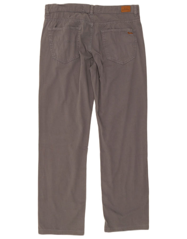 Calça masculina reta casual Harmont & Blaine IT 48 algodão cinza médio