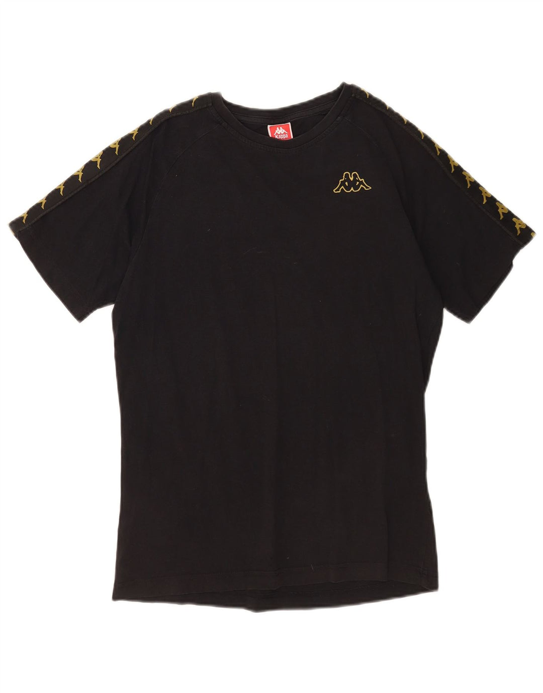 Camiseta gráfica masculina Kappa Top médio preto