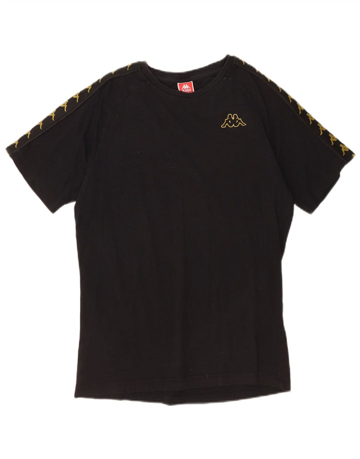 Camiseta gráfica masculina Kappa Top médio preto