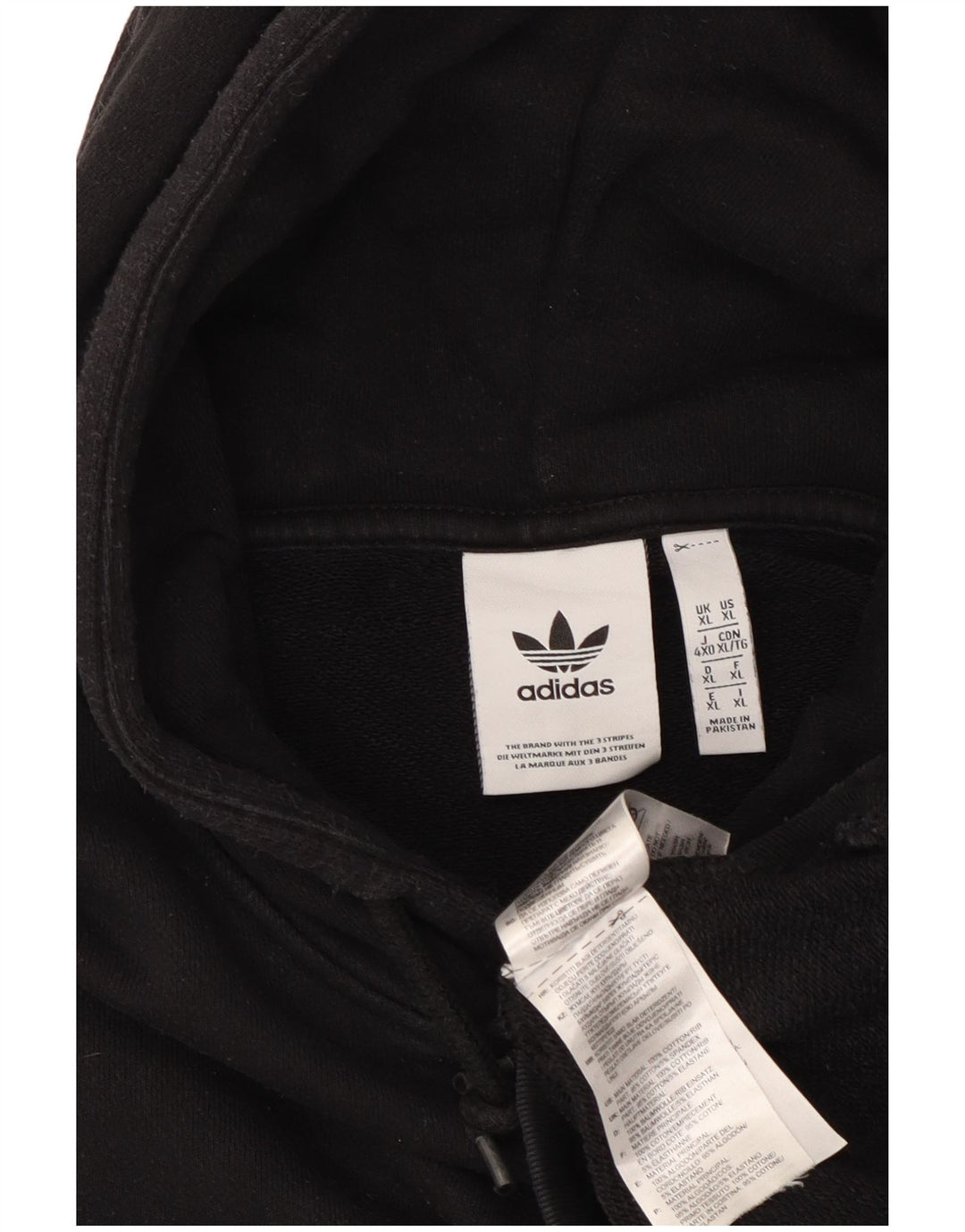 ADIDAS Mens Hoodie Jumper XL Preto Algodão