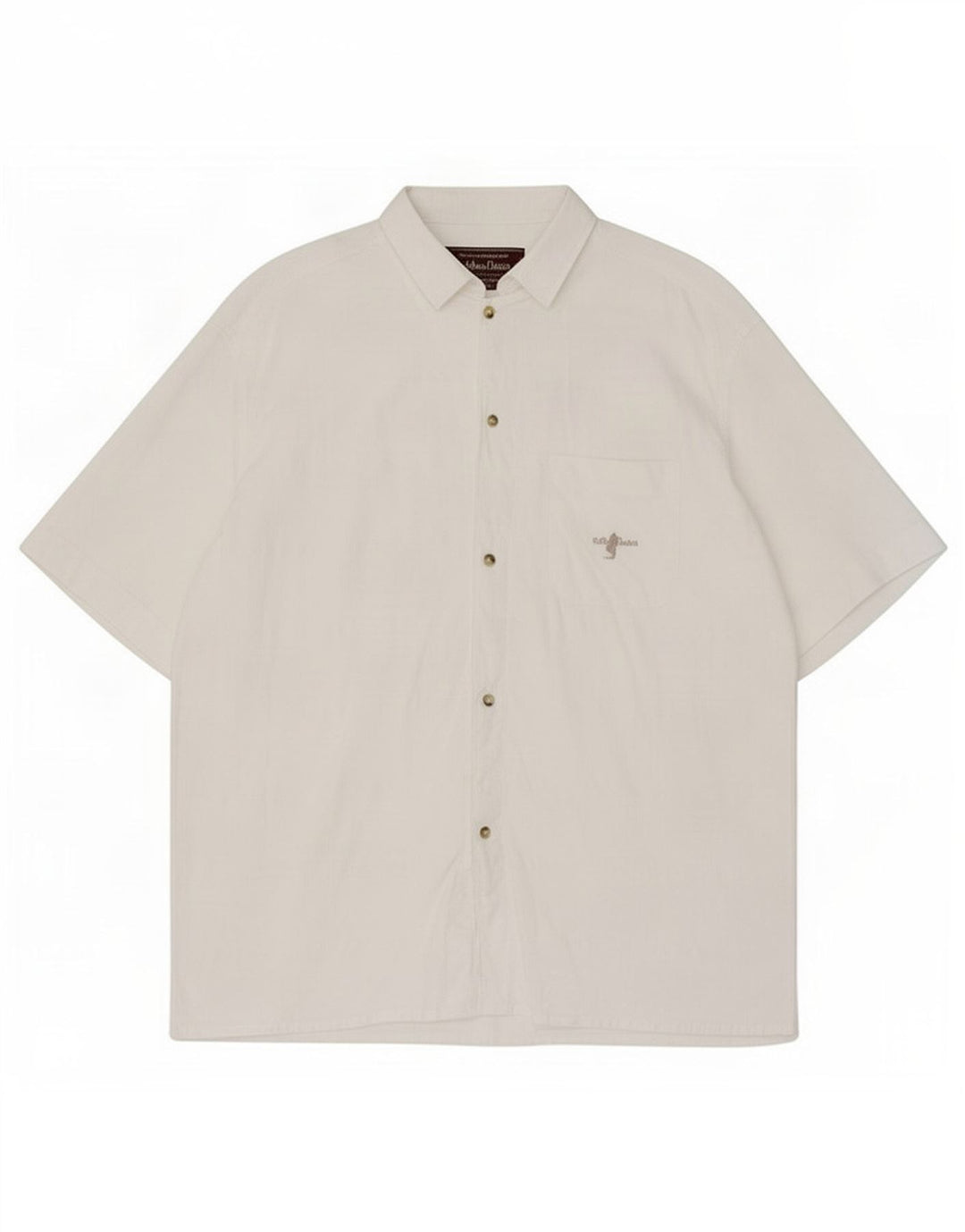 Camisa masculina de manga curta Marlboro Classics grande algodão branco