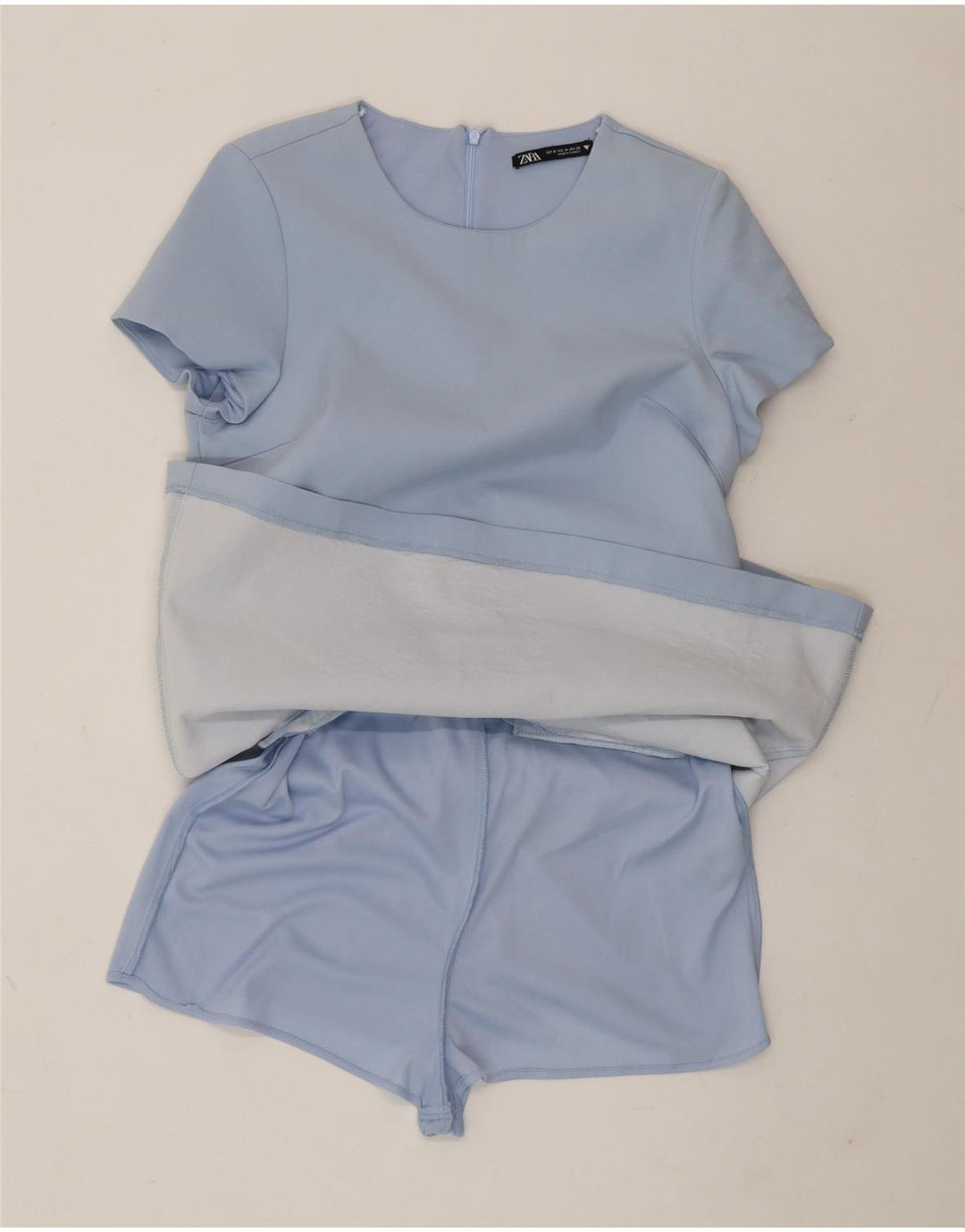 Macacão feminino Zara UK 12 poliéster azul médio
