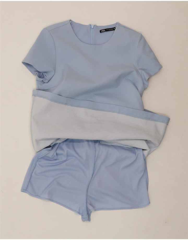 Macacão feminino Zara UK 12 poliéster azul médio