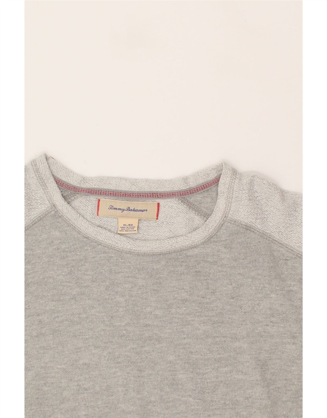 TOMMY BAHAMA Womens Sweatshirt Jumper UK 18 XL Grey Colourblock Cotton Vintage Tommy Bahama and Second-Hand Tommy Bahama from Messina Hembry 