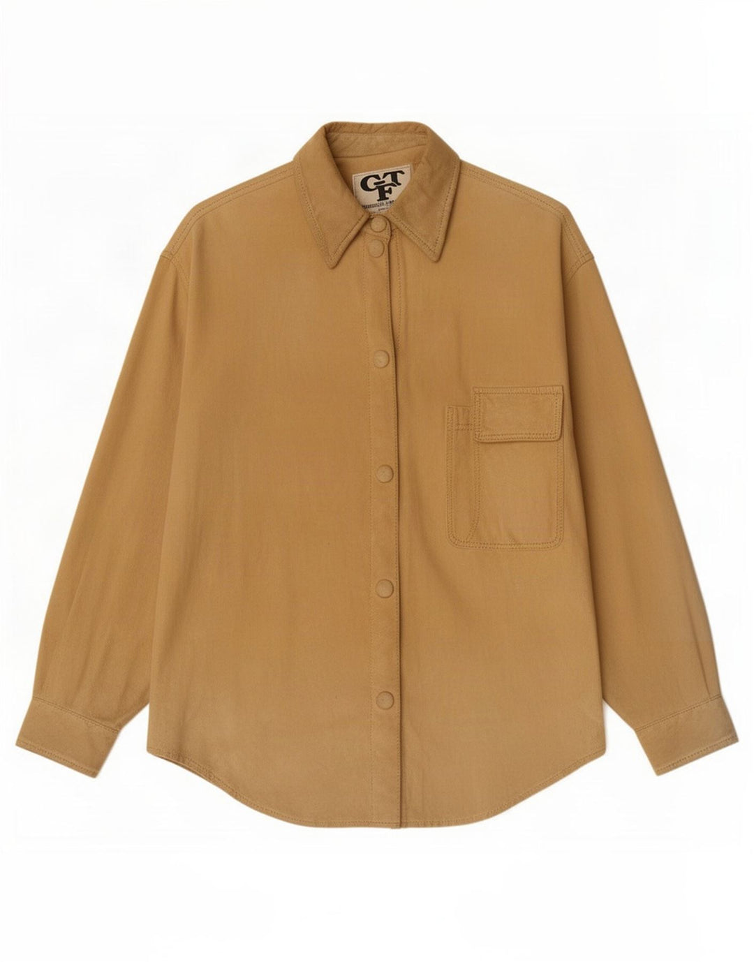 Camisa feminina vintage de camurça IT 42 bege médio
