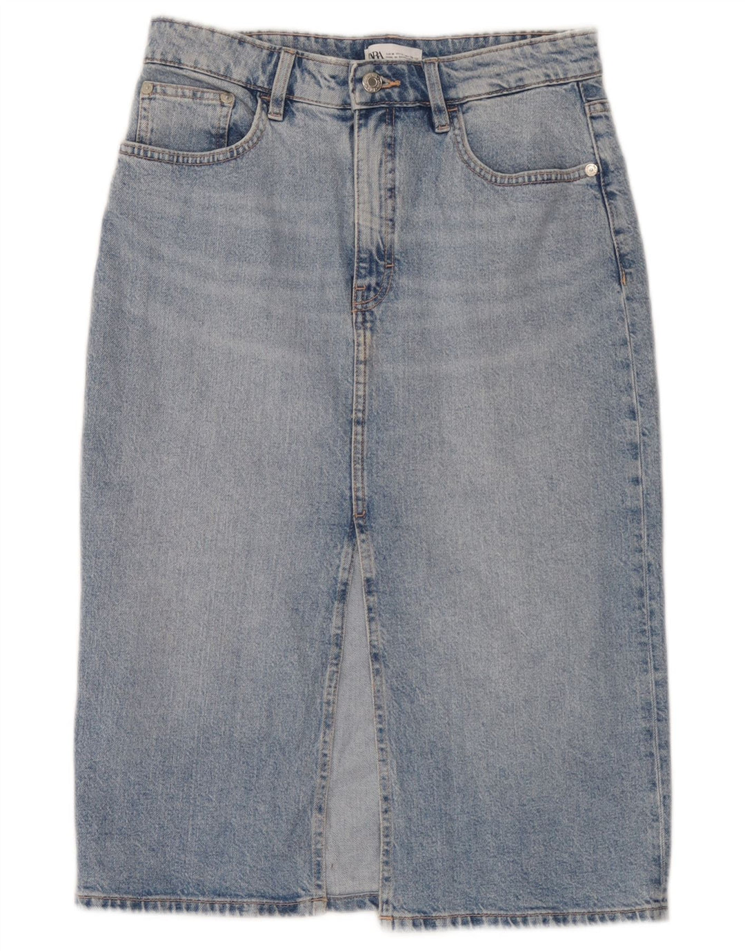Saia jeans feminina Zara médio W28 azul