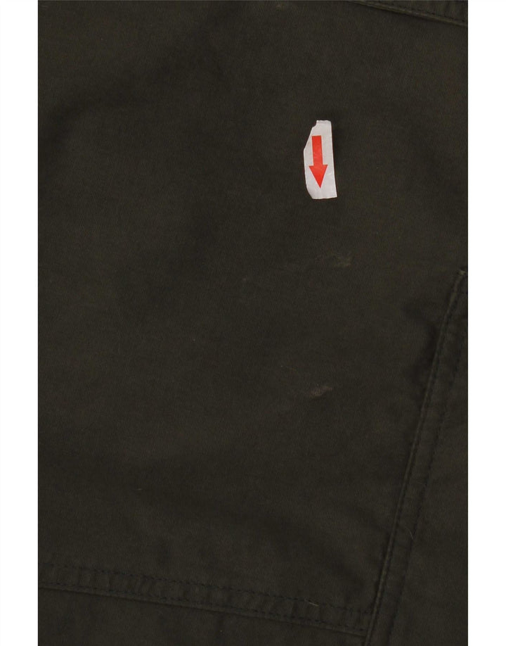 Jaqueta utilitária masculina Woolrich UK 40 grande algodão verde