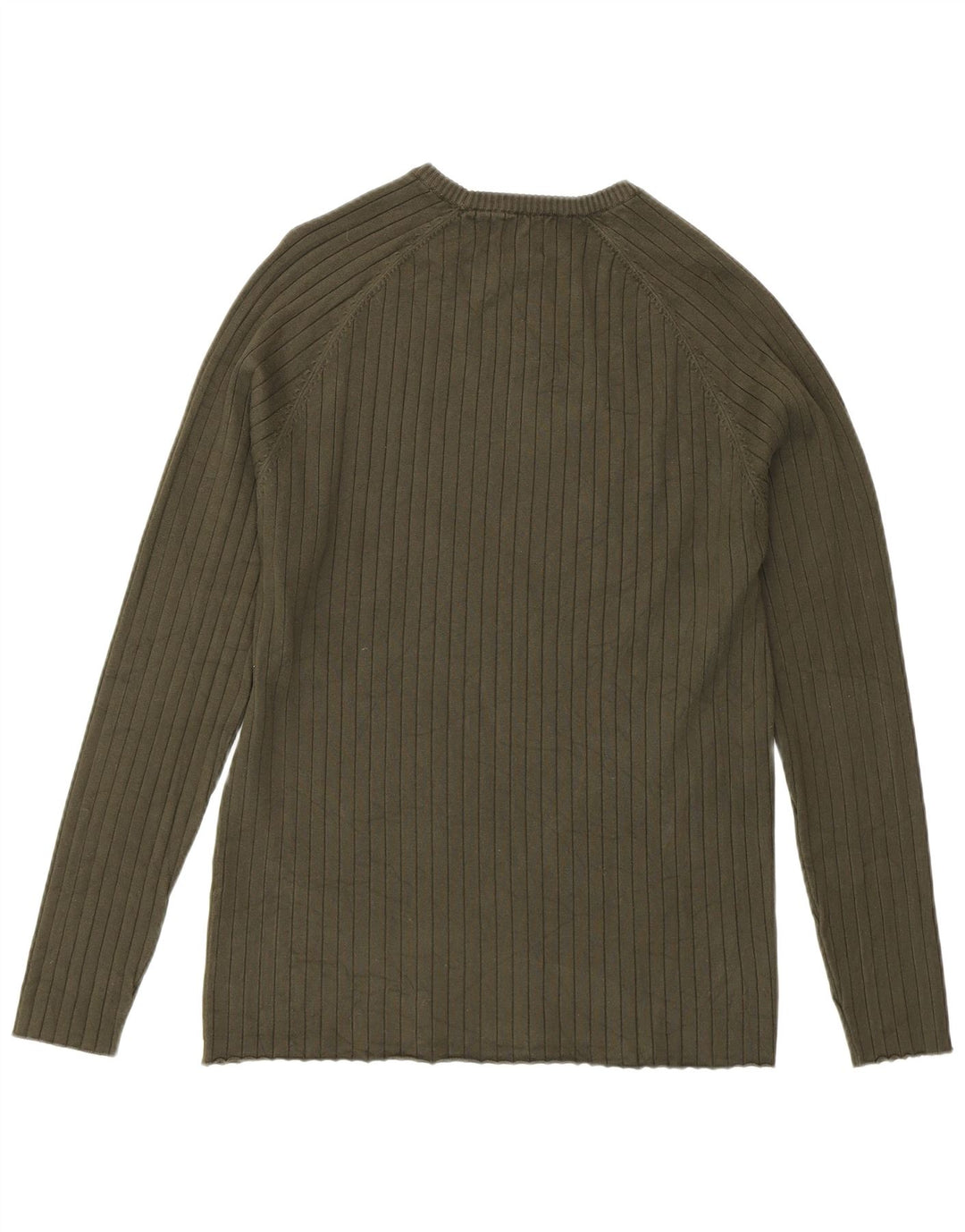 Zara Suéter masculino com gola redonda, médio cáqui