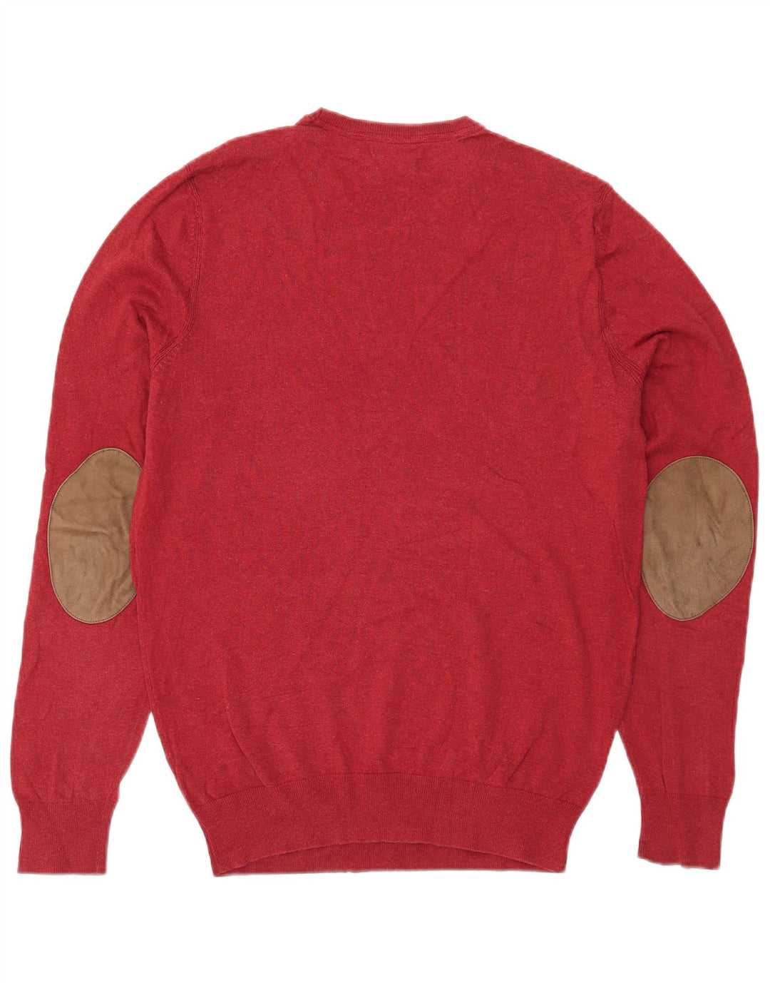 Suéter masculino Massimo Dutti com gola redonda, algodão vermelho médio