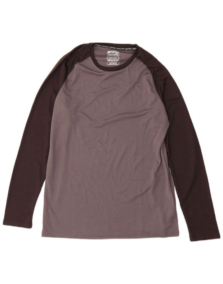 Mountain Warehouse Mens IsoCool Top manga comprida cinza médio Colourblock