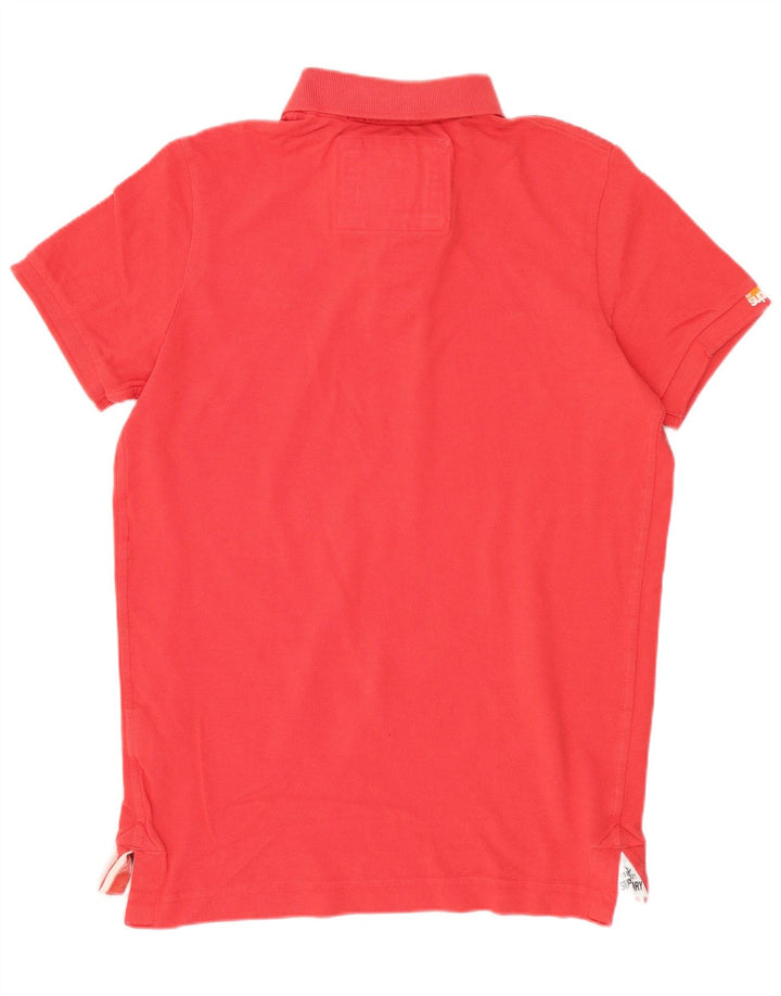 Camisa polo masculina SUPERDRY médio algodão vermelho