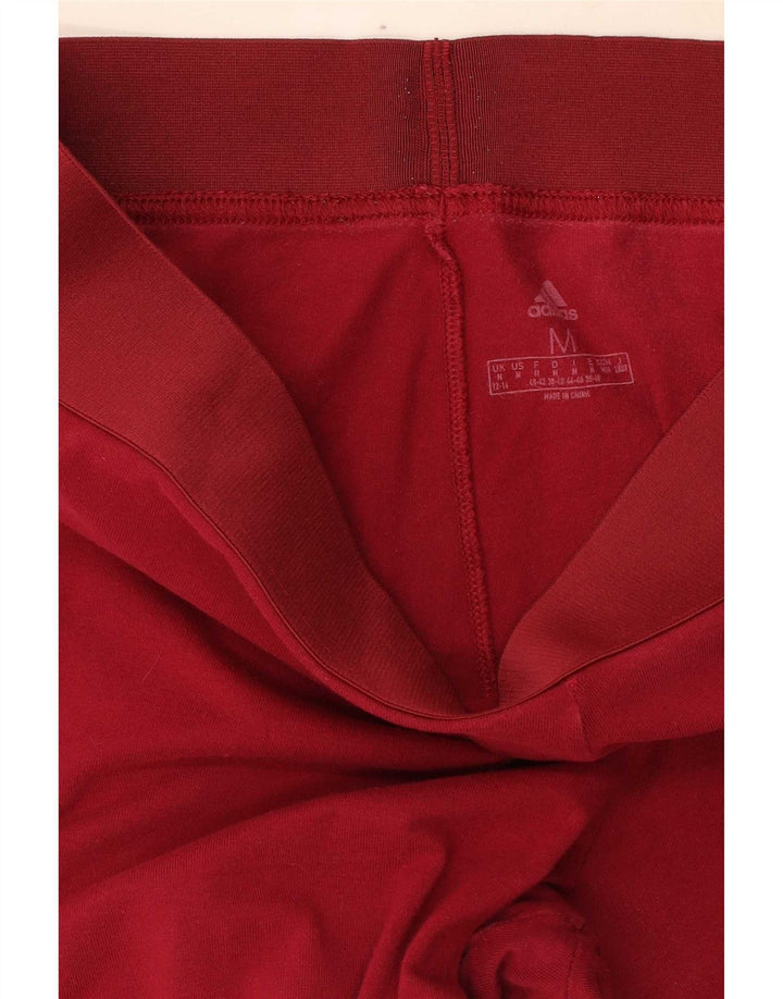 Leggings Adidas Femininas UK 12/14 Médio Algodão Vermelho
