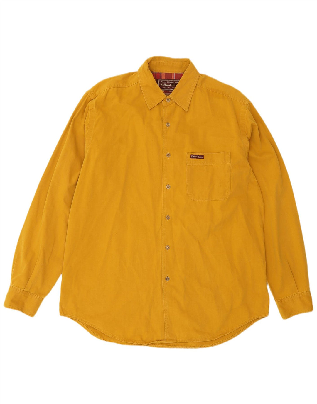 Camisa masculina Marlboro Classics grande algodão amarelo