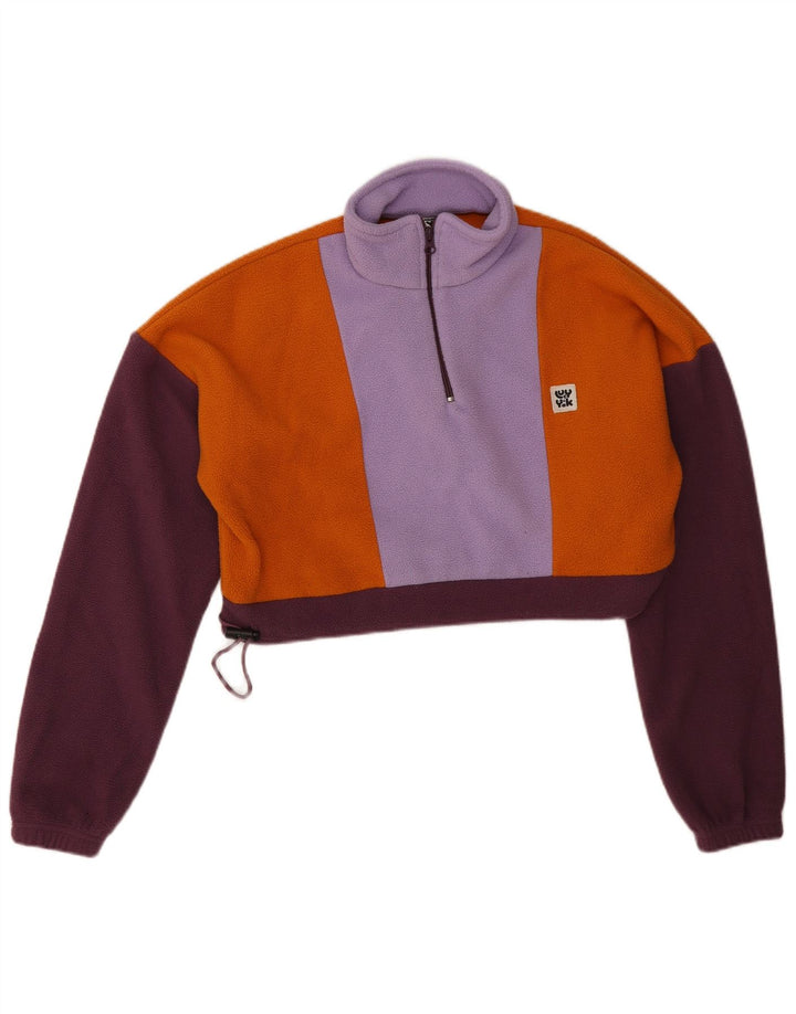 Suéter feminino de lã grande e grande Lucy & Yak Reino Unido 10 pequeno multicolorido