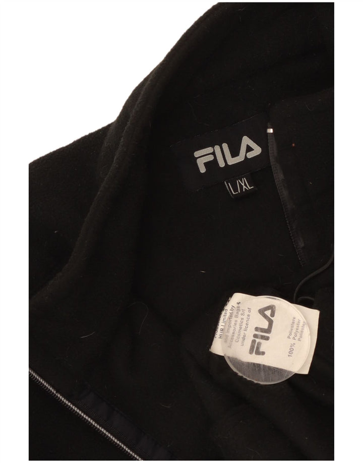 Jaqueta de lã masculina FILA UK 40 grande poliéster preto