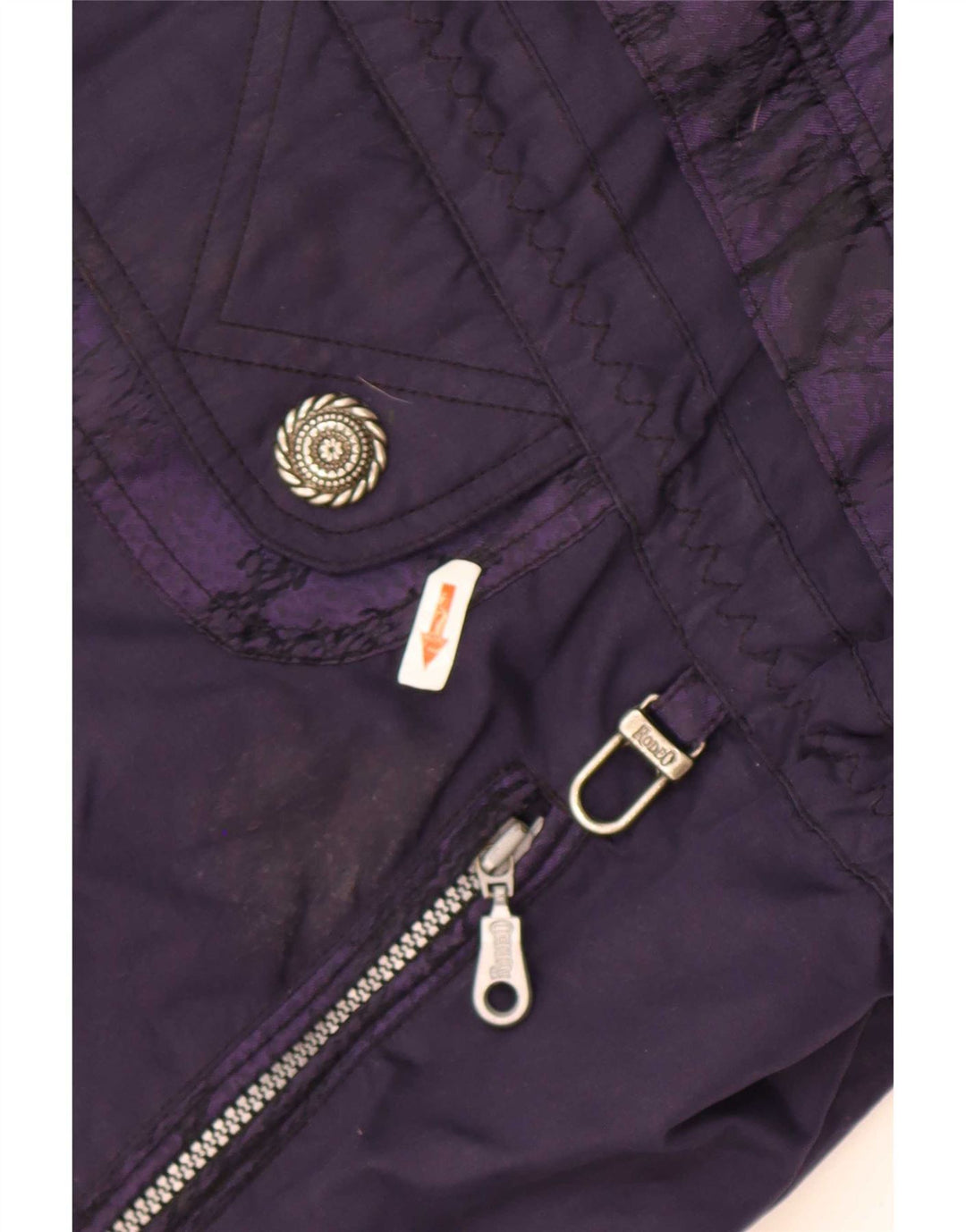 Jaqueta Anorak de grandes dimensões com capuz feminino Rodeo UK 16 poliéster roxo grande
