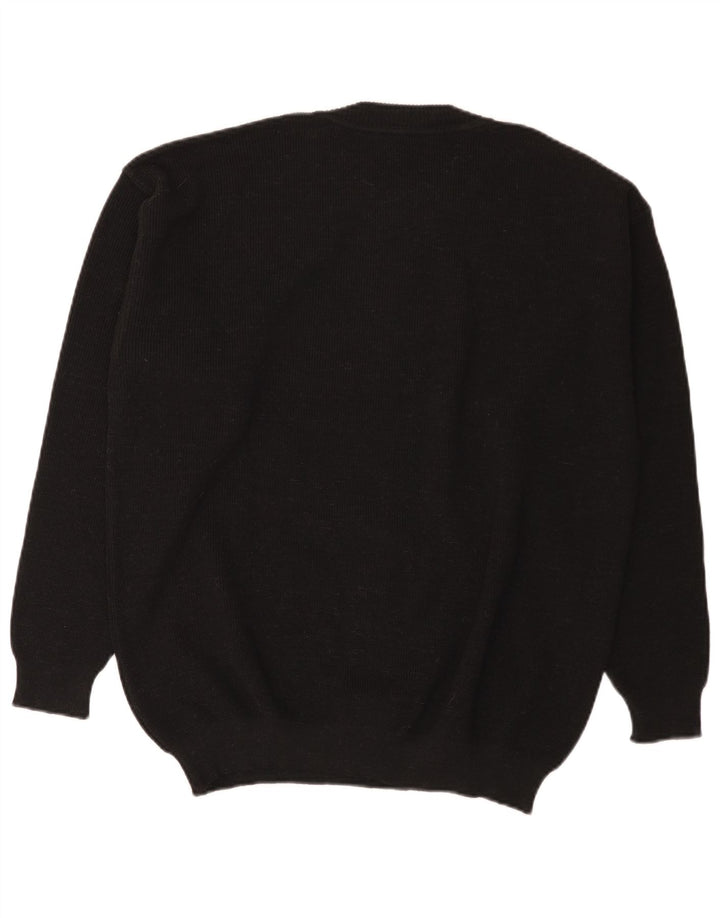 Suéter masculino Cobra com gola redonda IT 52 grande acrílico preto