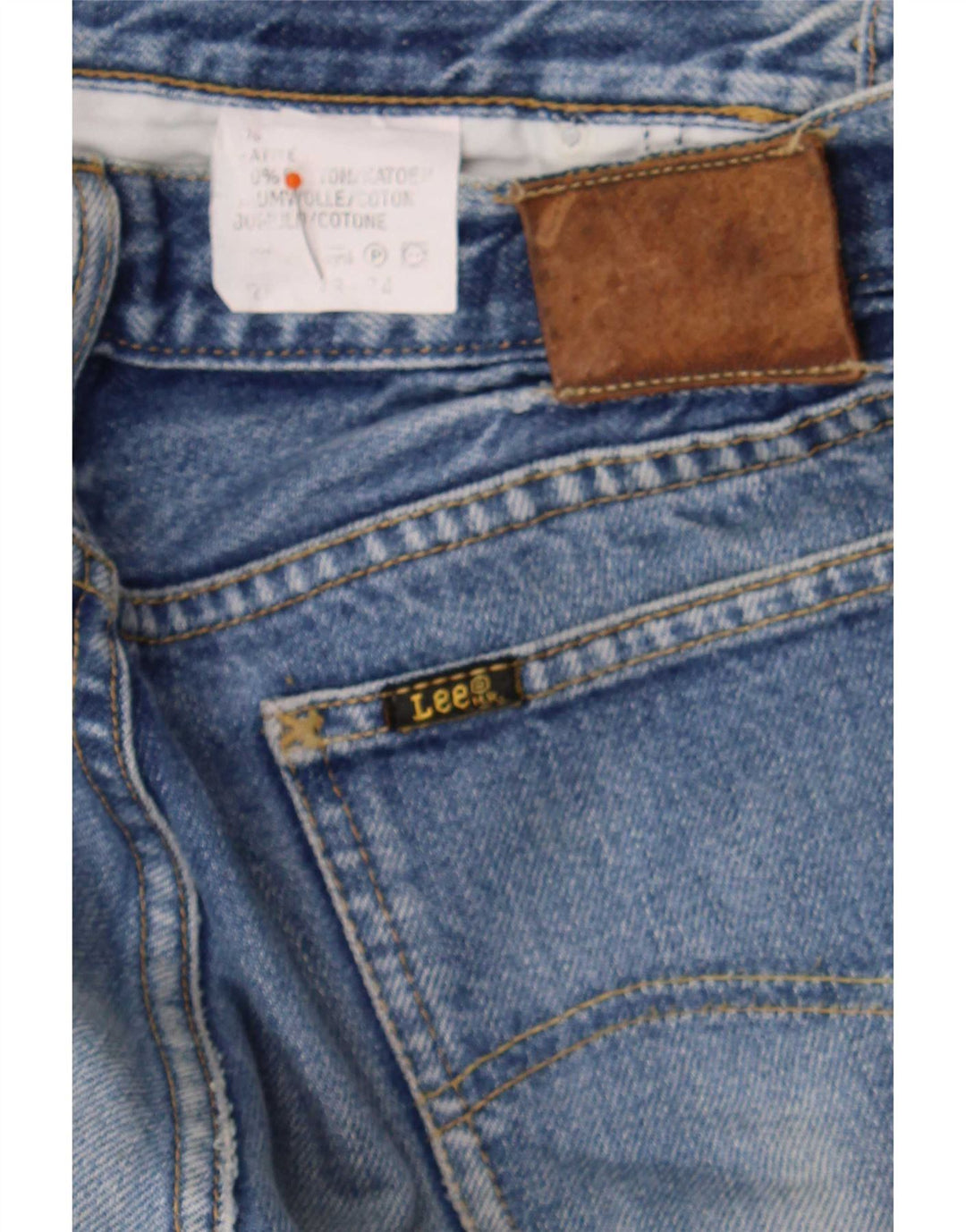 Lee Mens Straight Jeans W33 L34 Azul Algodão