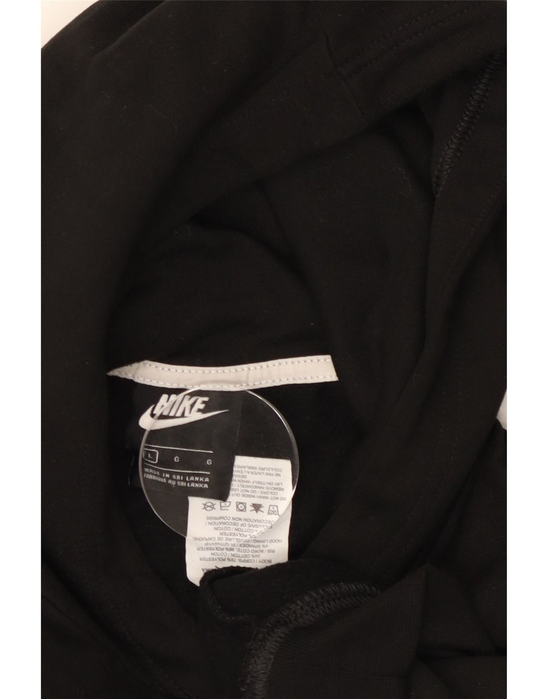 Jumper com capuz Nike feminino Swoosh gráfico oversized Reino Unido 14 grande preto