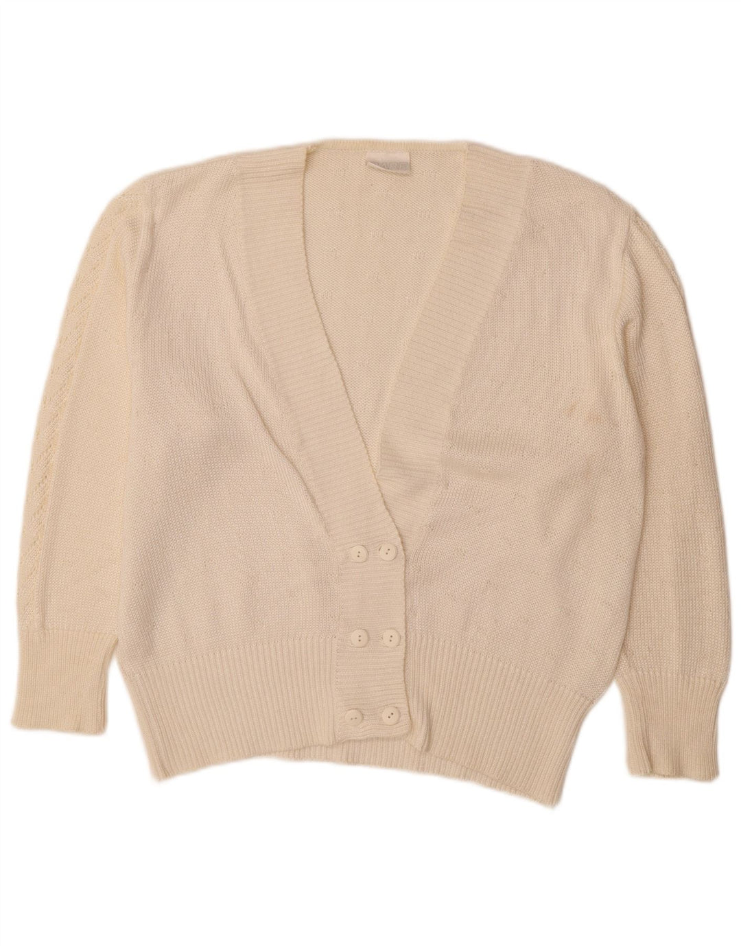 Suéter cardigã feminino Rabe EU 46 XL off white acrílico
