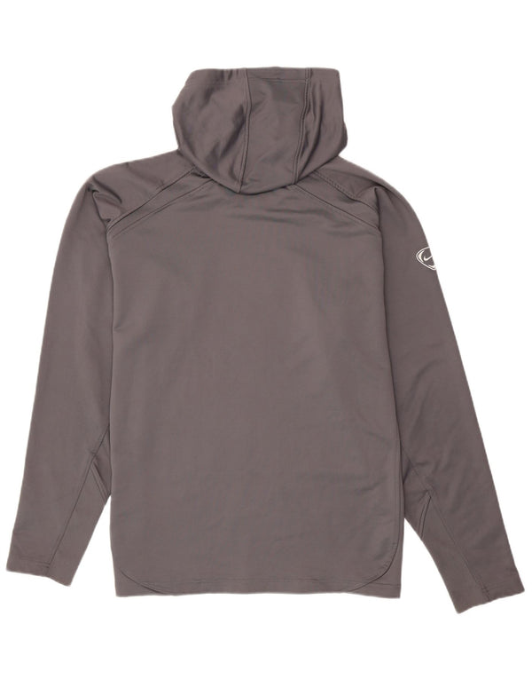 Top gráfico Nike masculino Dri Fit com capuz manga comprida Reino Unido 42/44 grande cinza