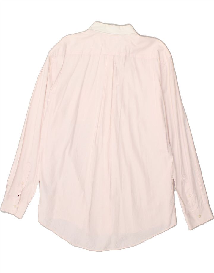 TOMMY HILFIGER Mens Shirt XL Pink Pinstripe Cotton | Vintage Tommy Hilfiger | Thrift | Second-Hand Tommy Hilfiger | Used Clothing | Messina Hembry 