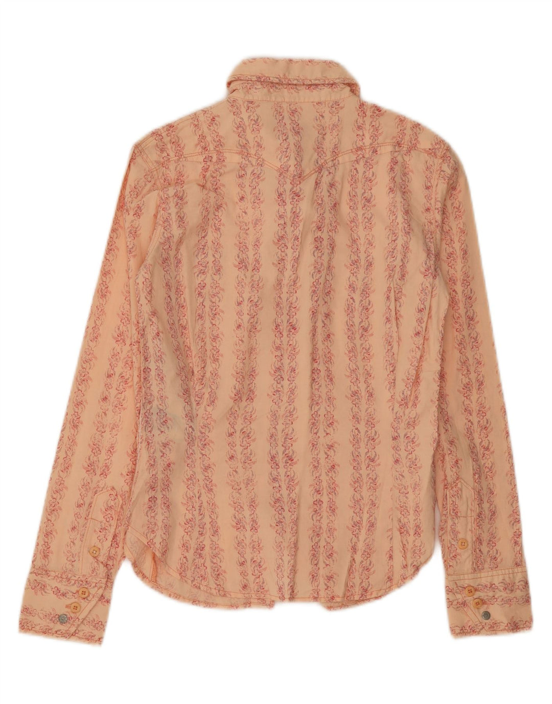LEVI'S Womens Shirt UK 6 XS Pink Floral Cotton Vintage Levi's and Second-Hand Levi's from Messina Hembry 