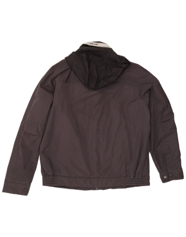 Jaqueta bomber com capuz Geox Respira masculina UK 46 3XL poliamida preta