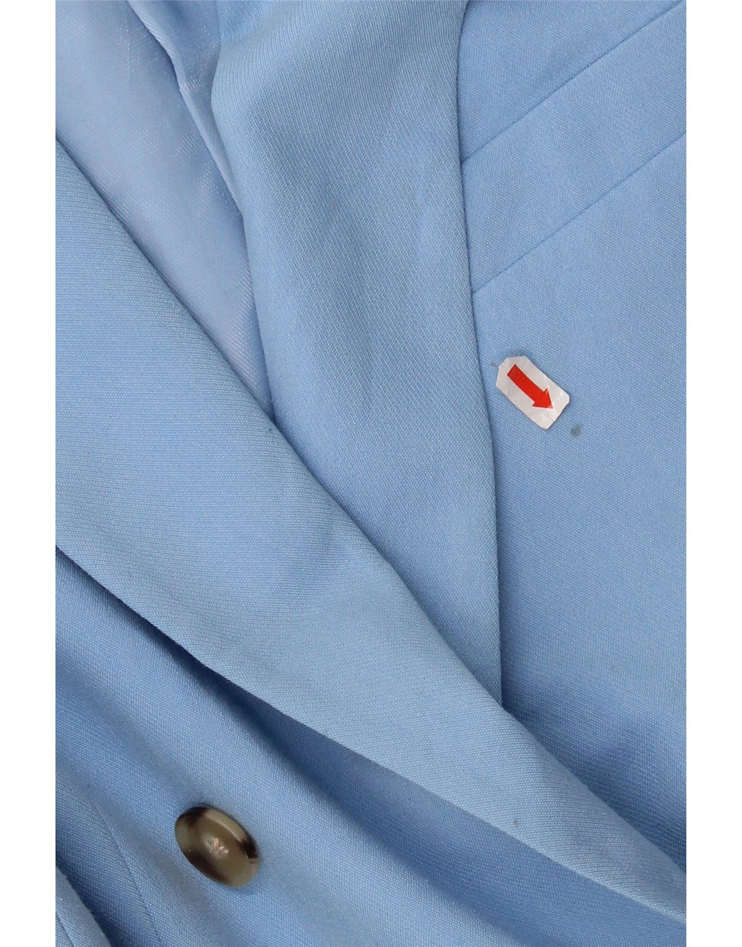 Jaqueta blazer feminina ZARA com peito duplo UK 6 XS azul poliéster