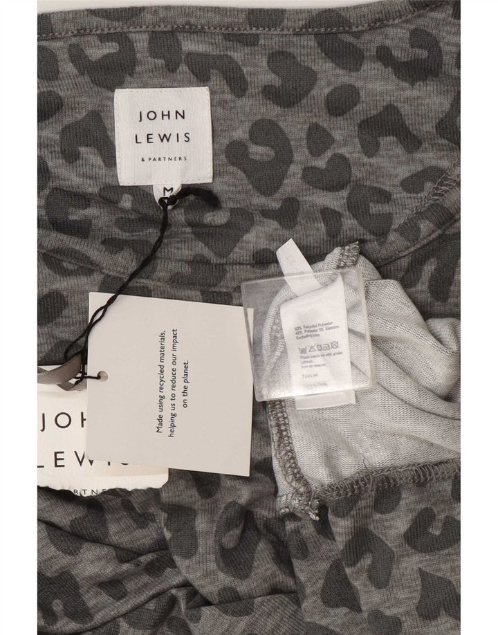 Suéter feminino John Lewis Reino Unido 14 cinza médio com estampa animal